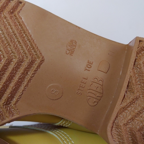 Vintage Cochise by Greb Canada tan leather steel toe boots men's size 8 US - Picture 14 of 15